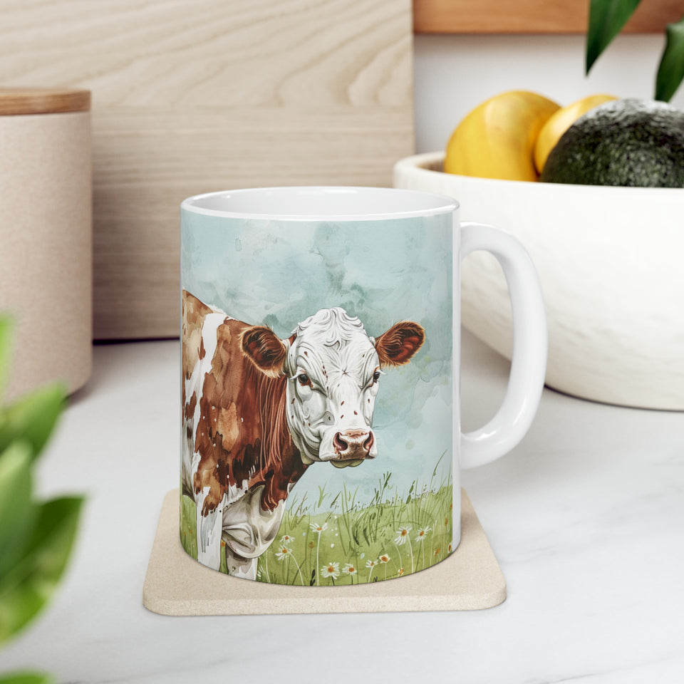 Cow Mug | Coffee Cow Mug | Cow Print Mug | Cow Presents | Highland Cow Mug 11oz