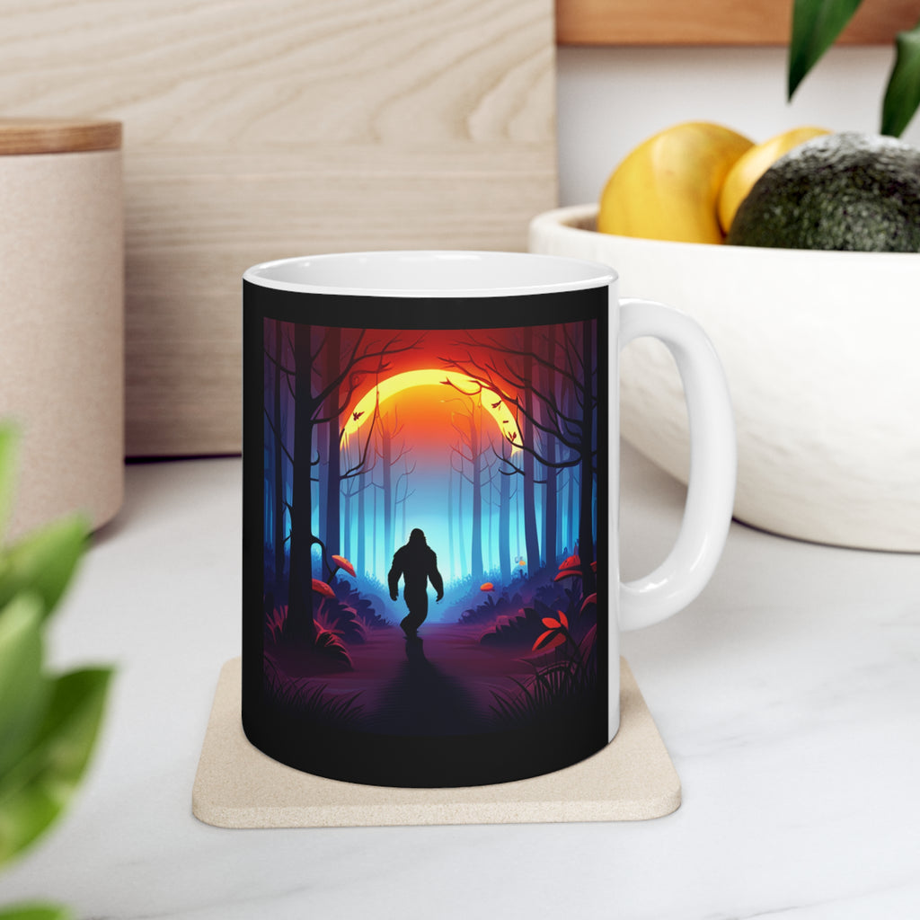 Bigfoot Mug | Bigfoot Gift | Sasquatch Yeti Abominable Snowman Ceramic Mug 11oz