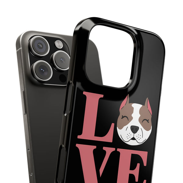 Premium Love Pitbulls iPhone Case | Pitbull Gifts Slim Phone Cases