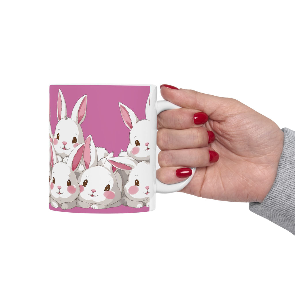 Cute Anime Rabbits - Rabbit Ceramic Mug | Cute Anime Rabbits - Rabbit Gifts (11oz)