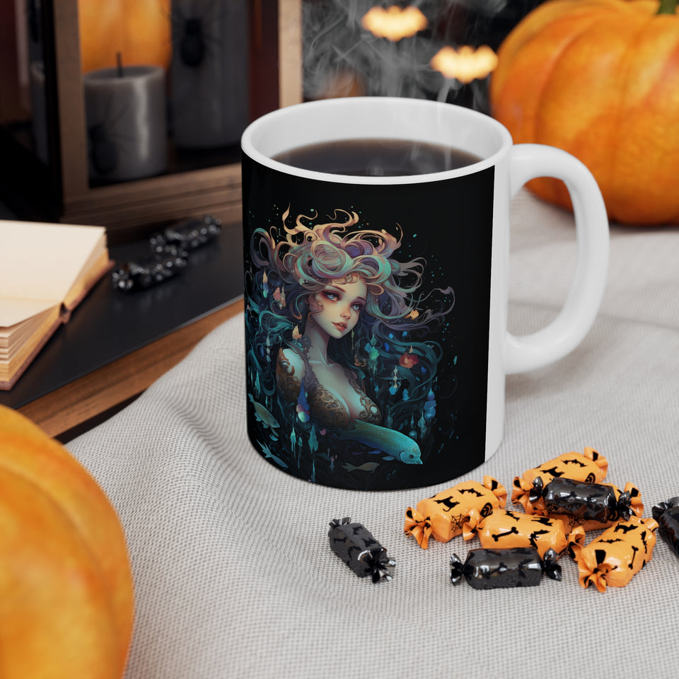 mermaid mug, mermaid coffee mug, mermaid gift, mermaid gifts for women, mermaid gifts for adults, mermaid presents, black mermaid shirt, mermaid shirts for adults