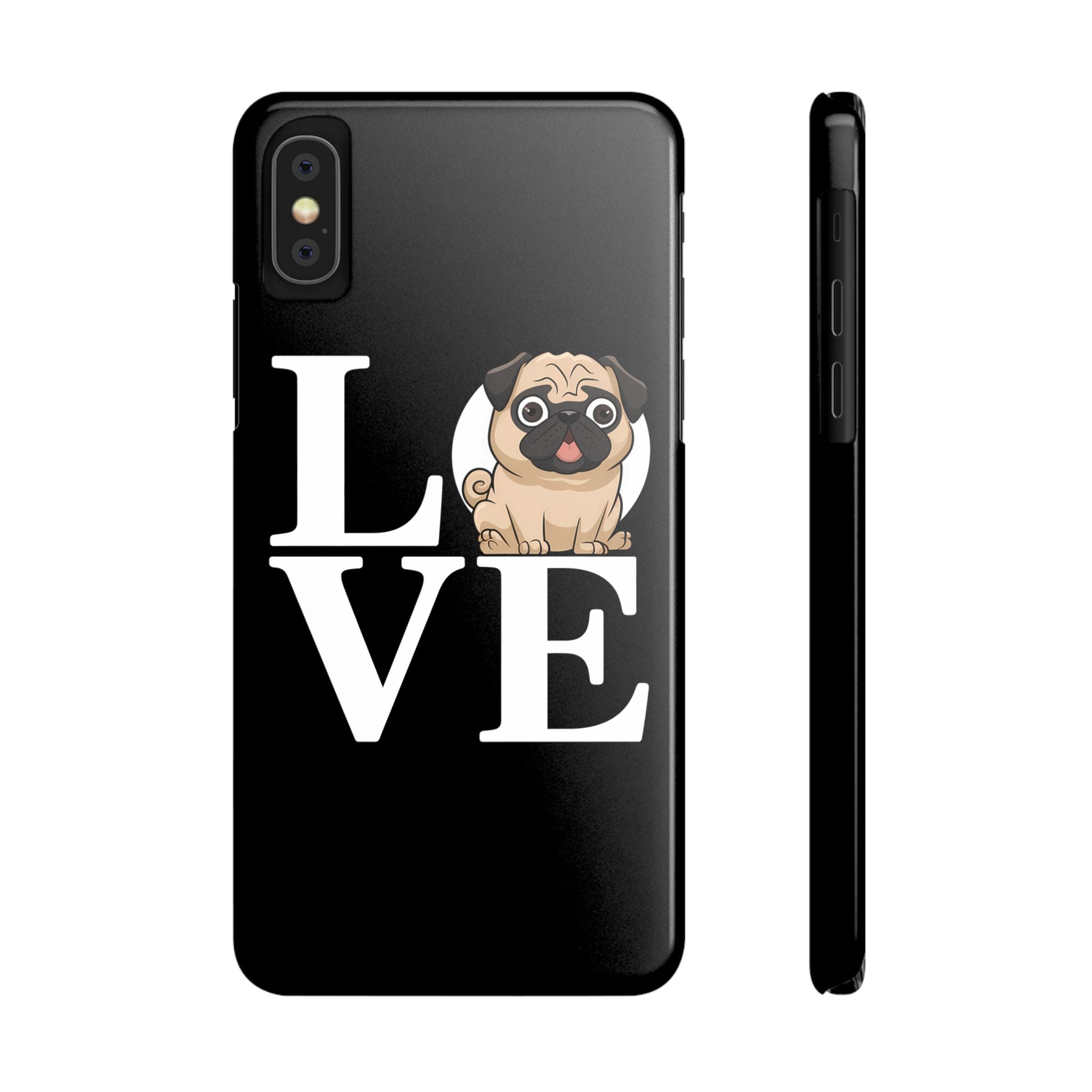 Love Pugs Slim iPhone Case | Cute Pug iPhone Case