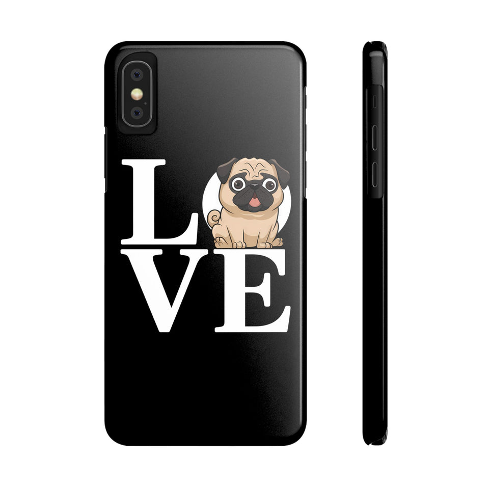 Love Pugs Slim iPhone Case | Cute Pug iPhone Case