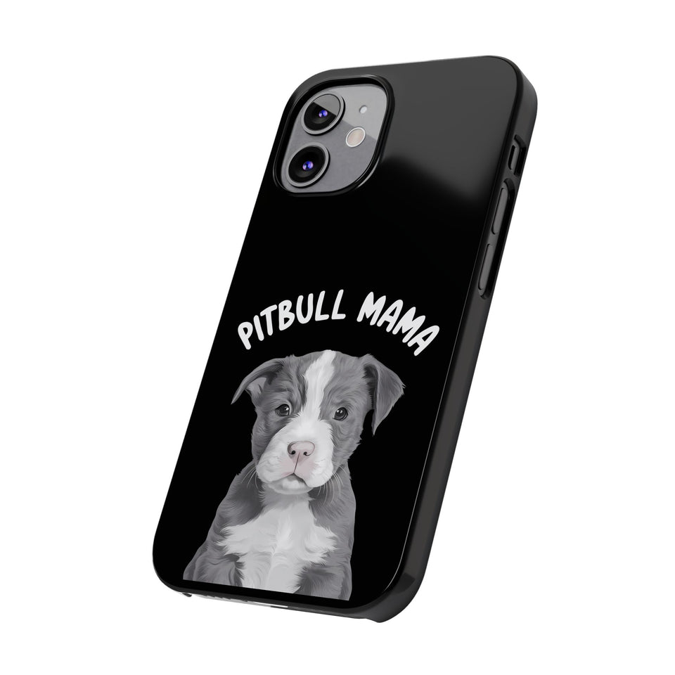 Premium Pitbull Mama iPhone Case | Pitbull Gifts Slim Phone Cases