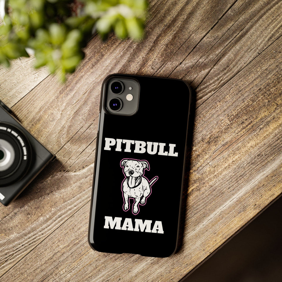 Premium Pitbull Mama 2 iPhone Case | Pitbull Gifts Slim Phone Cases