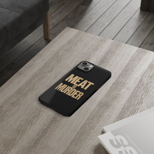 Premium Vegan Meat Is Murder iPhone Case | Vegan Gifts Slim Phone Cases Premium Vegan Meat Is Murder iPhone Case | Vegan Gifts Slim Phone Cases