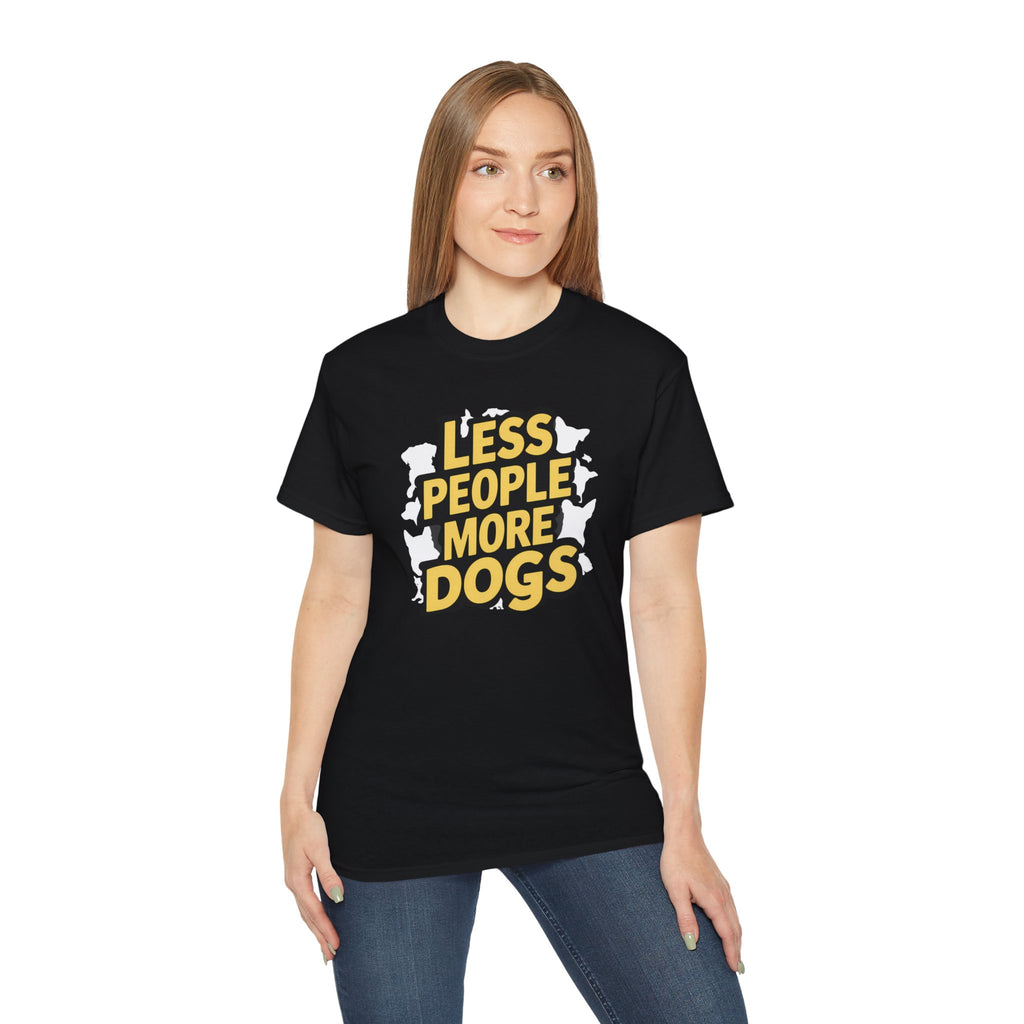 Less People More Dogs Shirt | Dog Gift | Dog Merchandise | Dog Gifts | Dog Presents Unisex Dog Shirts