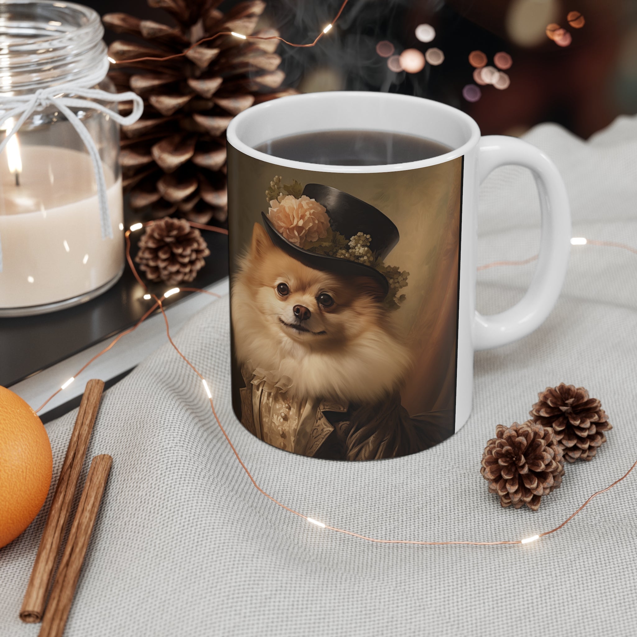Classical Painting Pomeranian Mug 2 | Pomeranian Coffee Mug | Pomeranian Gifts | Pomeranian Presents | Pomeranian Mug 11oz