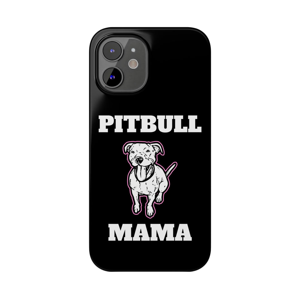 Premium Pitbull Mama 2 iPhone Case | Pitbull Gifts Slim Phone Cases