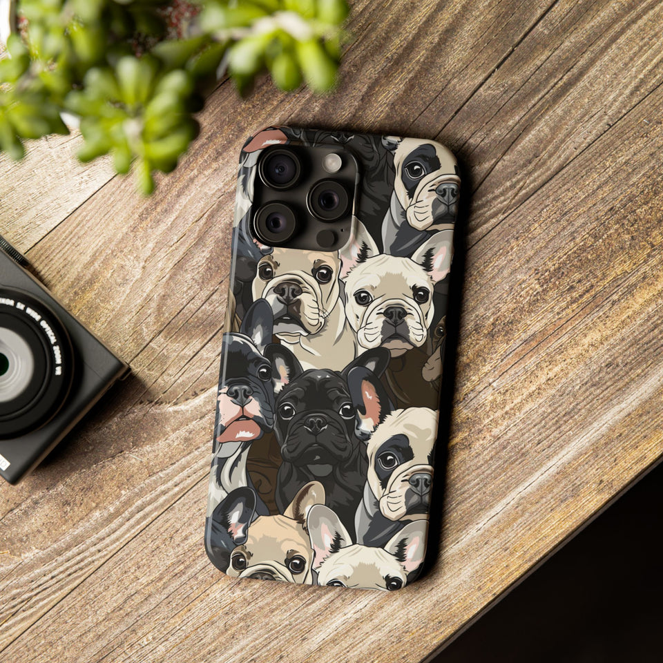 Premium French Bulldogs iPhone Case | Cute Frenchie Gifts Slim Phone Cases