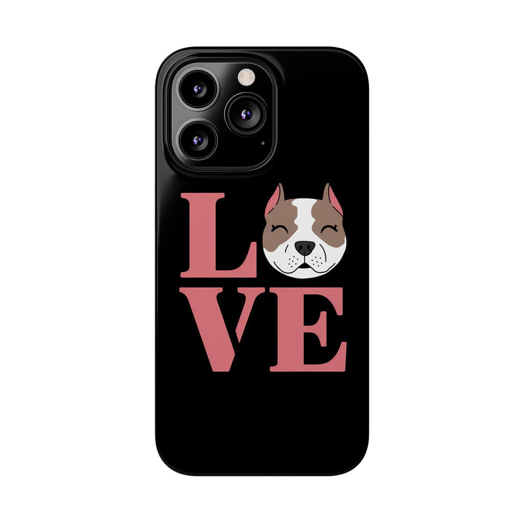 Premium Love Pitbulls iPhone Case | Pitbull Gifts Slim Phone Cases