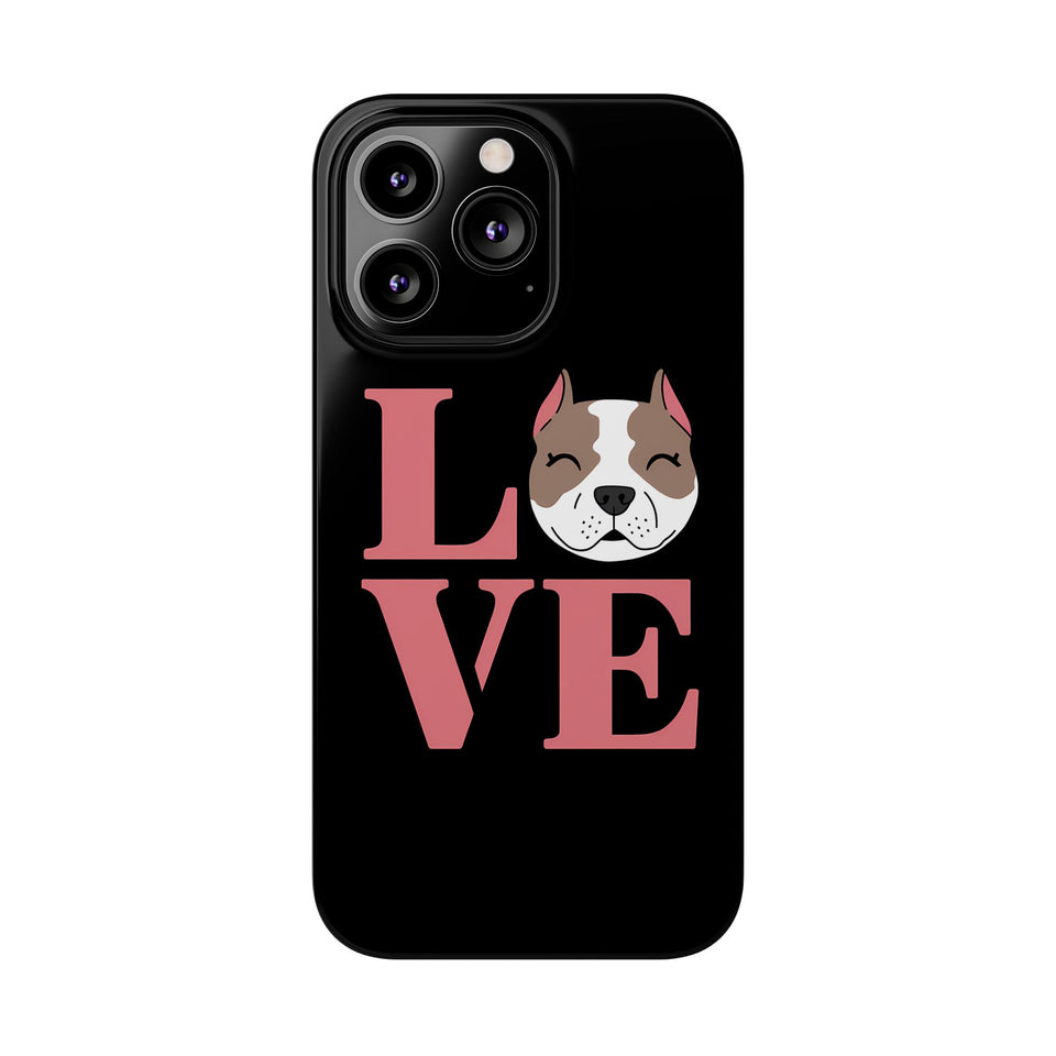 Premium Love Pitbulls iPhone Case | Pitbull Gifts Slim Phone Cases