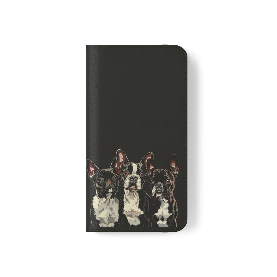 Boston Terrier Phone Case | Boston Terrier Wallet Phone Case | IPhone & Samsung Galaxy Boston Terrier Flip Cases