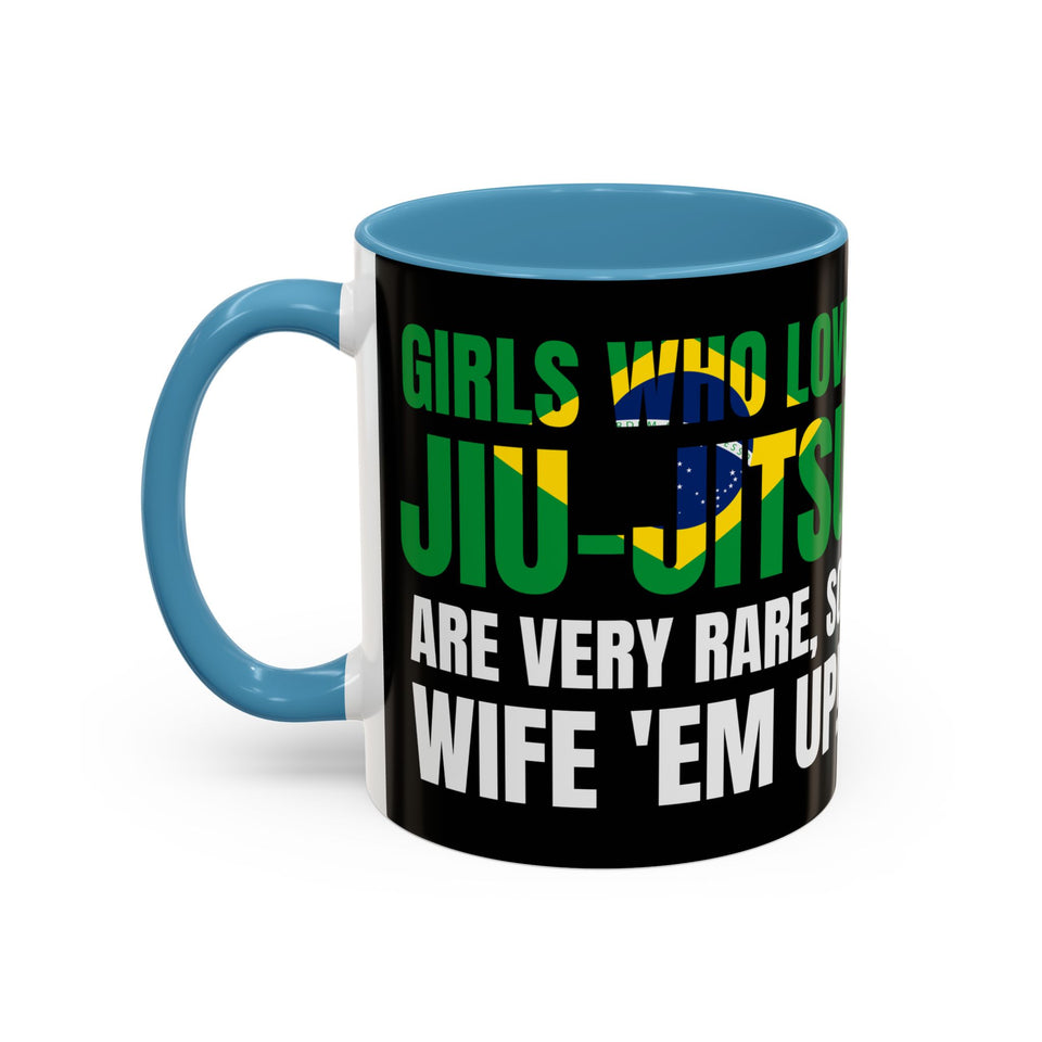 Brazilian Jiu Jitsu Girls Who Do Jiu-Jitsu | BJJ Accent Coffee Mug