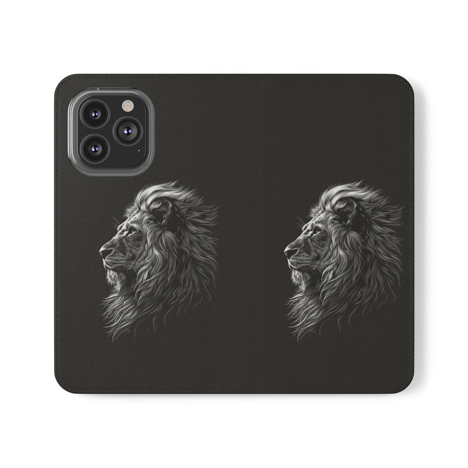Lion Phone Case | Lion Wallet Phone Case Gifts | IPhone & Samsung Galaxy Lion Flip Cases