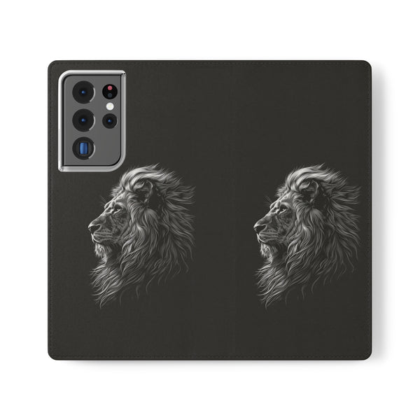Lion Phone Case | Lion Wallet Phone Case Gifts | IPhone & Samsung Galaxy Lion Flip Cases