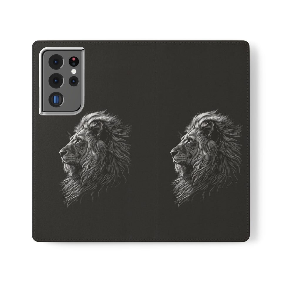 Lion Phone Case | Lion Wallet Phone Case Gifts | IPhone & Samsung Galaxy Lion Flip Cases