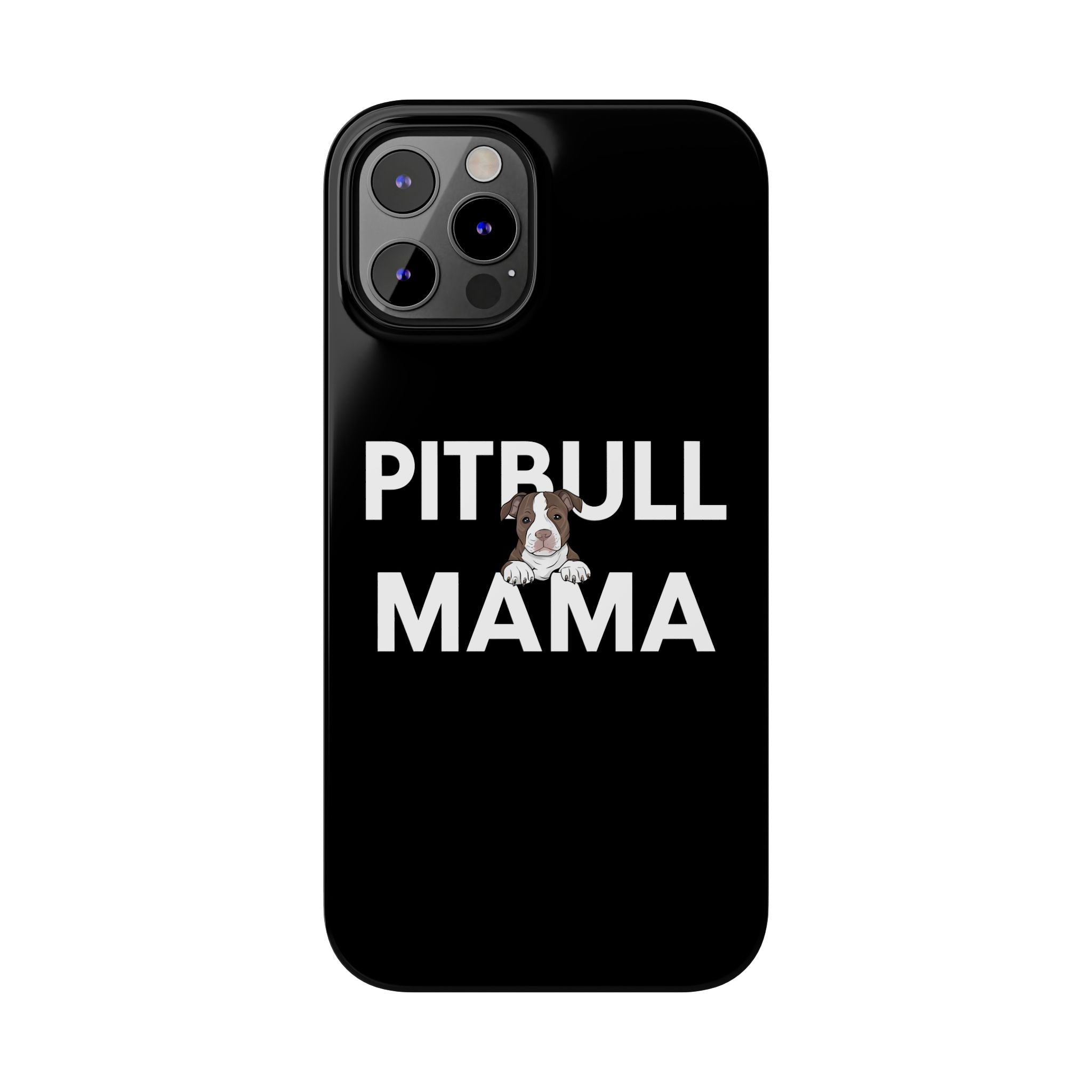 Premium Pitbull Mama 3 iPhone Case | Pitbull Gifts Slim Phone Cases