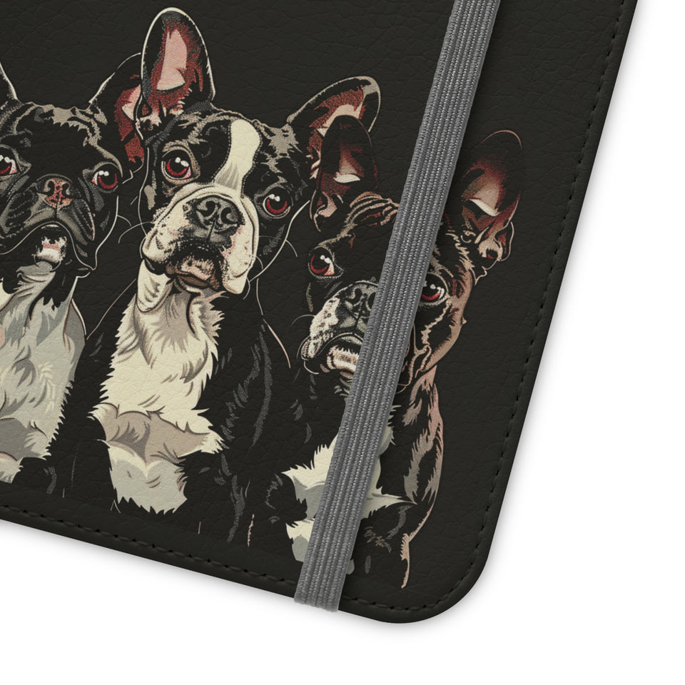 Boston Terrier Phone Case | Boston Terrier Wallet Phone Case | IPhone & Samsung Galaxy Boston Terrier Flip Cases