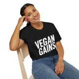 Vegan Gains T-Shirt — Plant-Powered Fitness Tee Vegan Gains T-Shirt — Plant-Powered Fitness Tee