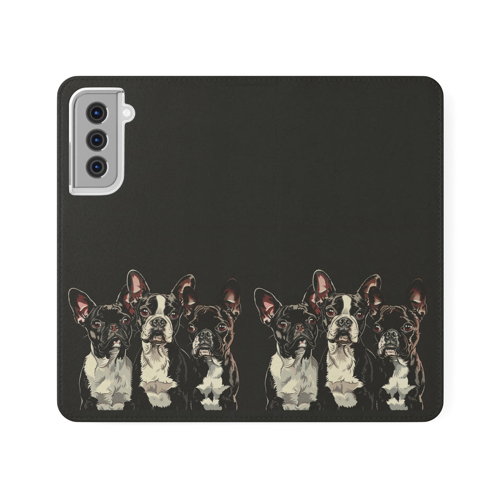 Boston Terrier Phone Case | Boston Terrier Wallet Phone Case | IPhone & Samsung Galaxy Boston Terrier Flip Cases