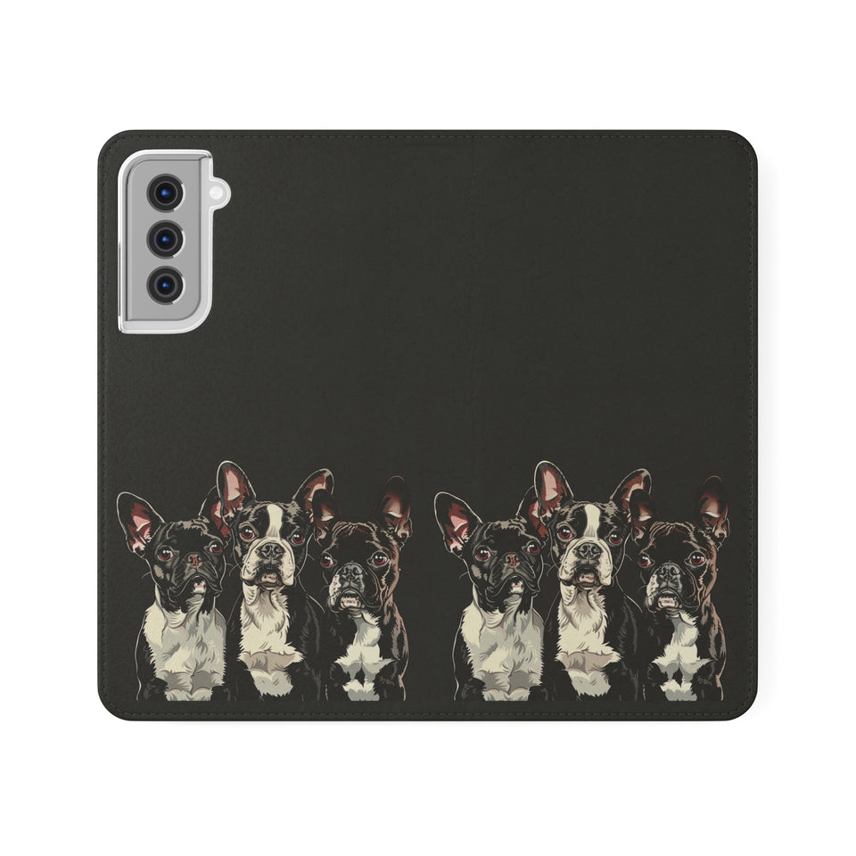 Boston Terrier Phone Case | Boston Terrier Wallet Phone Case | IPhone & Samsung Galaxy Boston Terrier Flip Cases