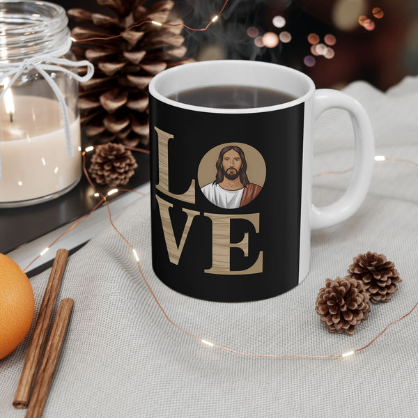Love Jesus Ceramic Mug | Christianity Faith In Jesus Gifts (11oz)