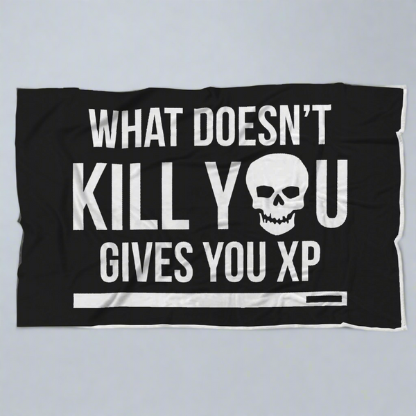 What Doesn't Kill You Gives You XP RPG Video Gamer Blanket