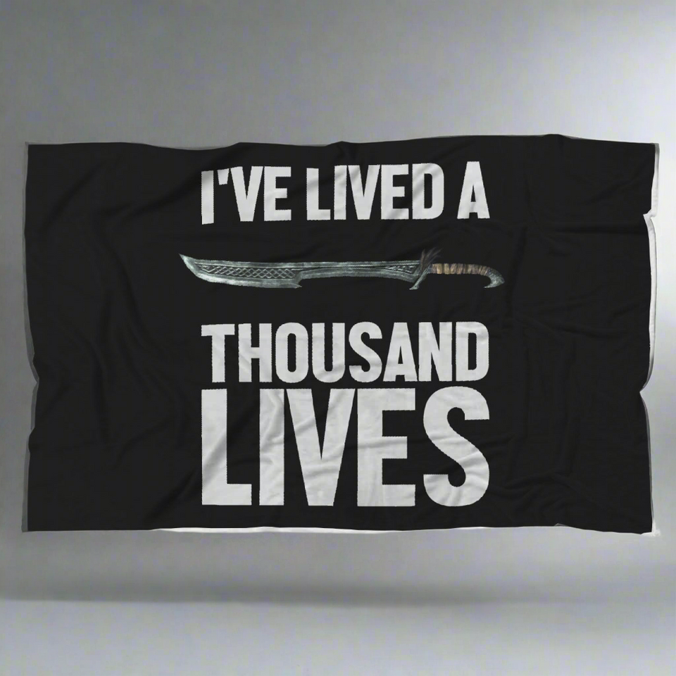 I've Lived A Thousand Lives Fantasy RPG Video Gamer Blanket