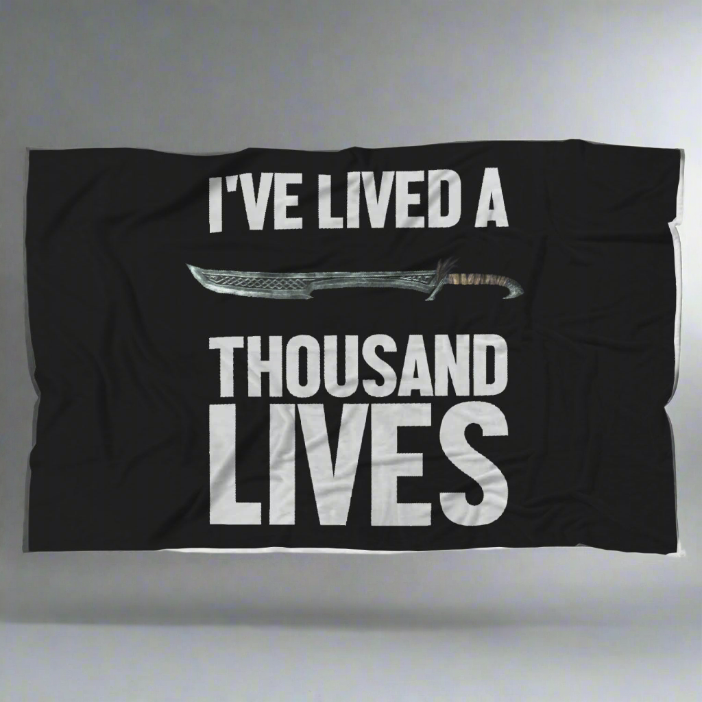 I've Lived A Thousand Lives Fantasy RPG Video Gamer Blanket