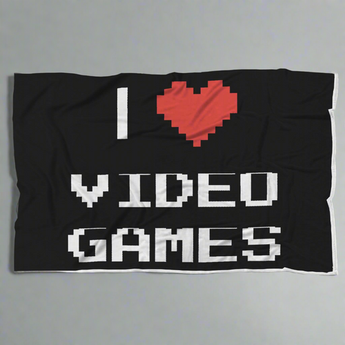 I Love Video Games - Video Gamer Blanket