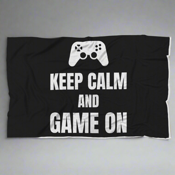 Keep Calm And Game On Video Gamer Blanket