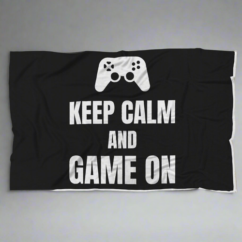 Keep Calm And Game On Video Gamer Blanket