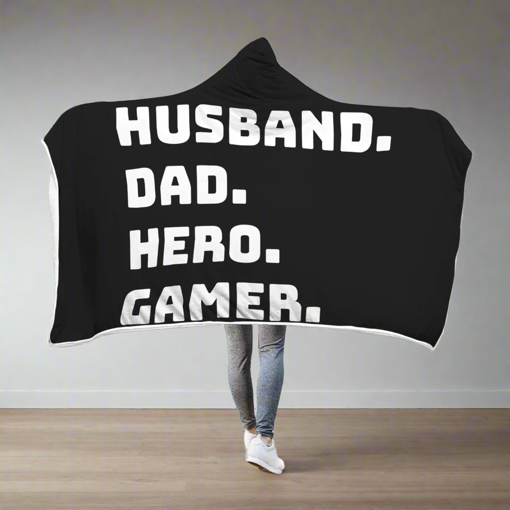 Husband Dad Hero Gamer - Video Gamer Hooded Blanket Main image