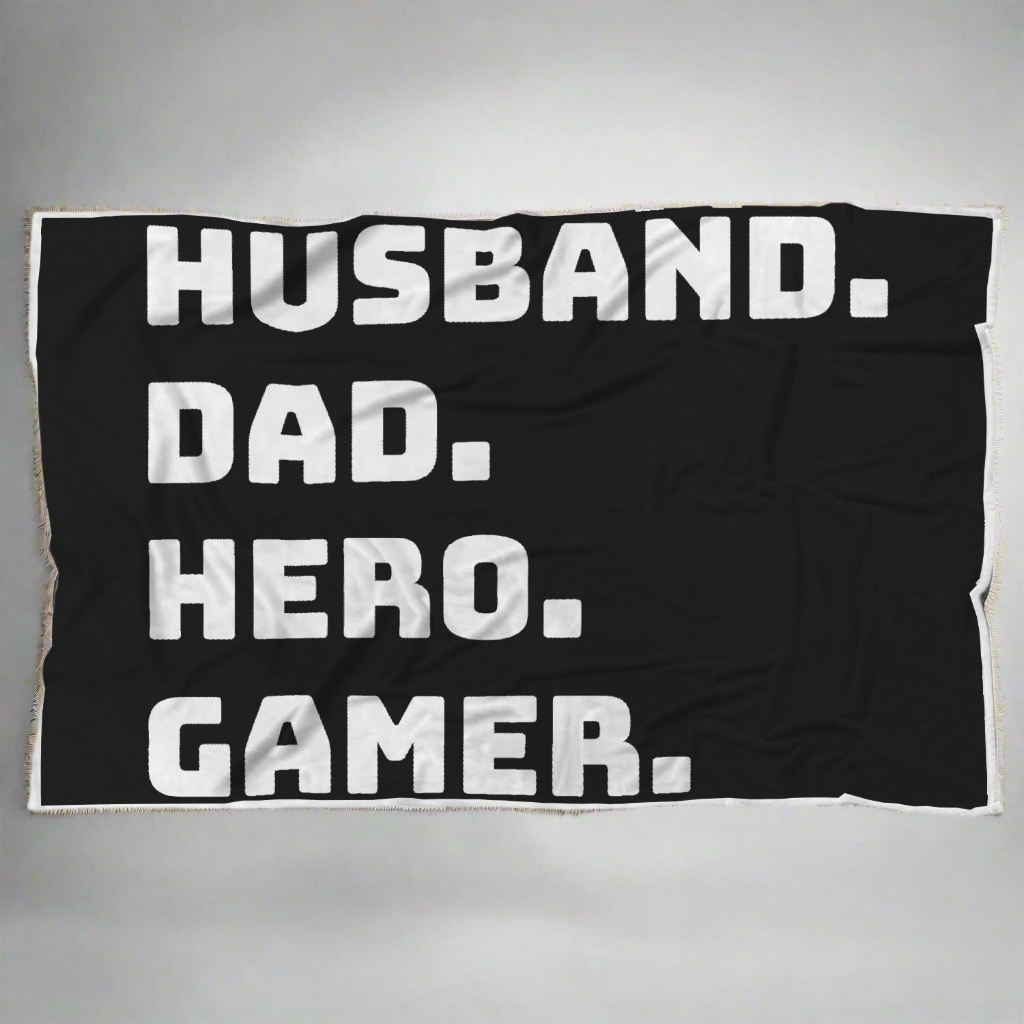 Husband Dad Hero Gamer - Video Game Blanket Main image