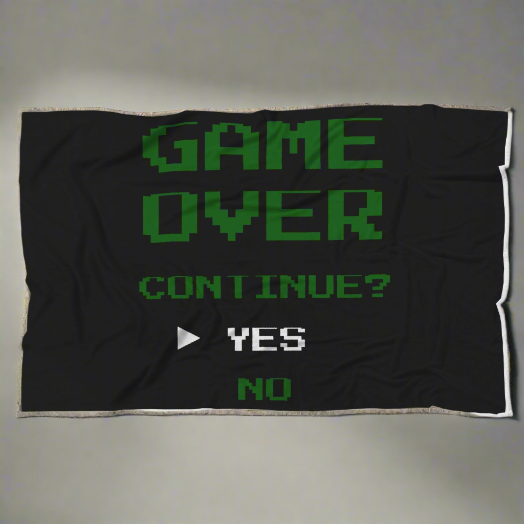 Game Over Continue - Video Gamer Blanket Main image