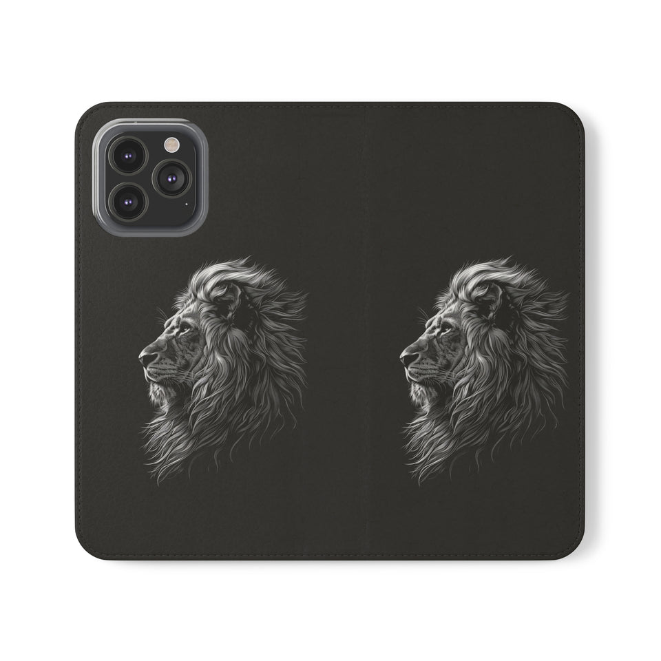 Lion Phone Case | Lion Wallet Phone Case Gifts | IPhone & Samsung Galaxy Lion Flip Cases