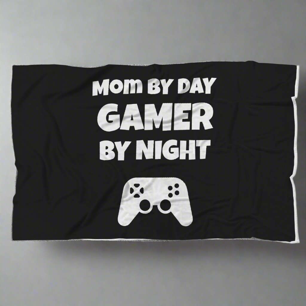 Mom By Day Gamer By Night Video Gamer Blanket