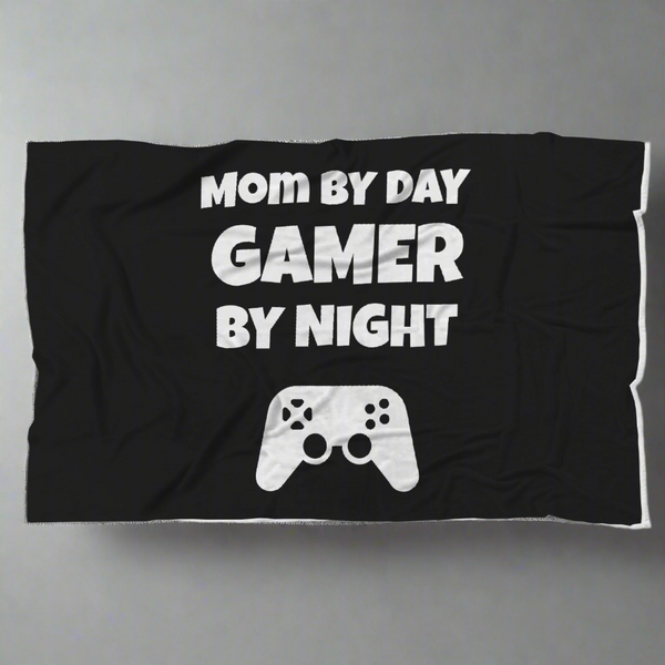 Mom By Day Gamer By Night Video Gamer Blanket