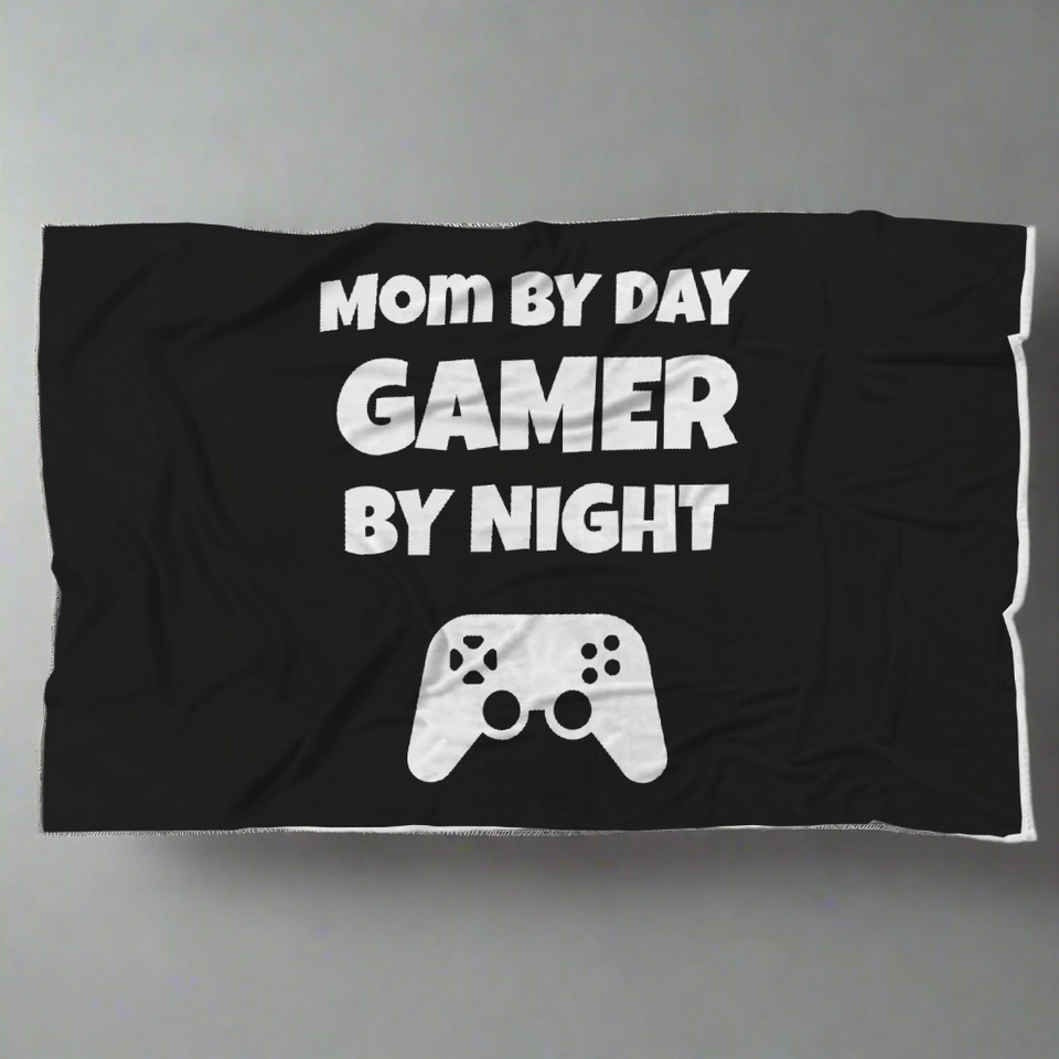 Mom By Day Gamer By Night Video Gamer Blanket
