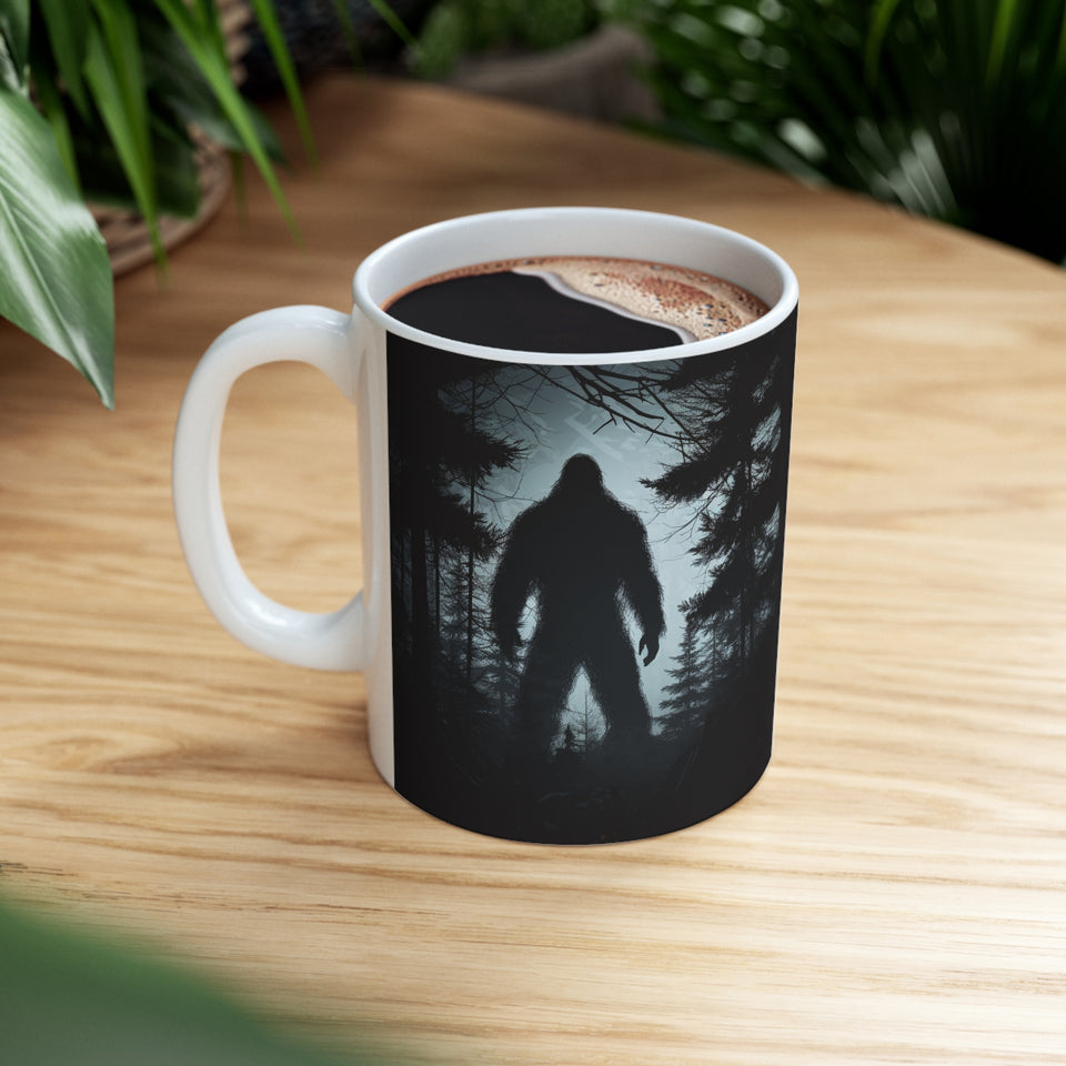 Bigfoot Mug | Bigfoot Gift | Sasquatch Abominable Snowman Ceramic Mug 11oz