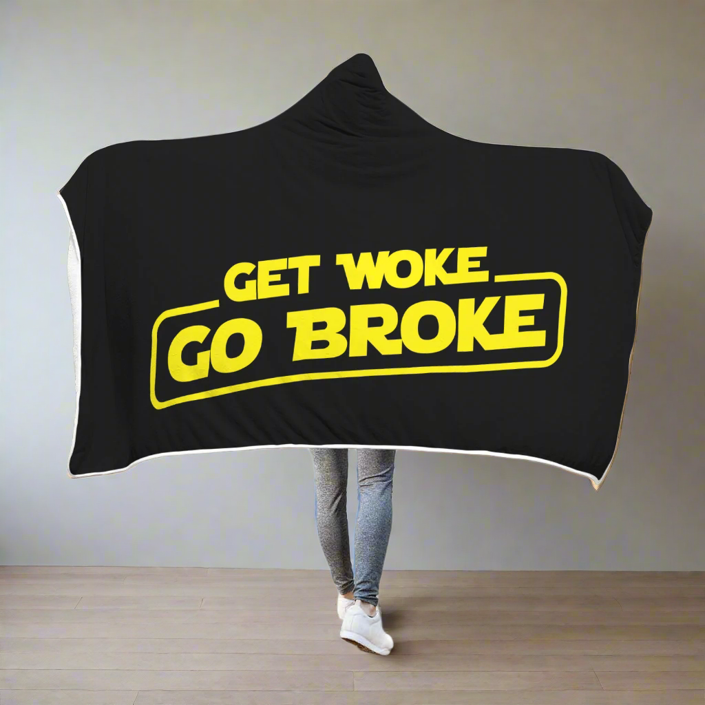 Get Woke Go Broke Hooded Blanket Main image