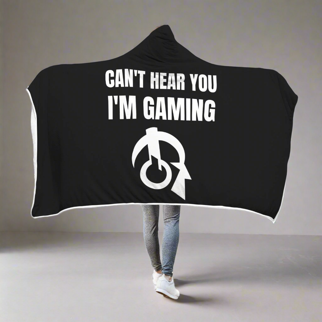 Can't Hear You I'm Gaming Hooded Blanket Main image