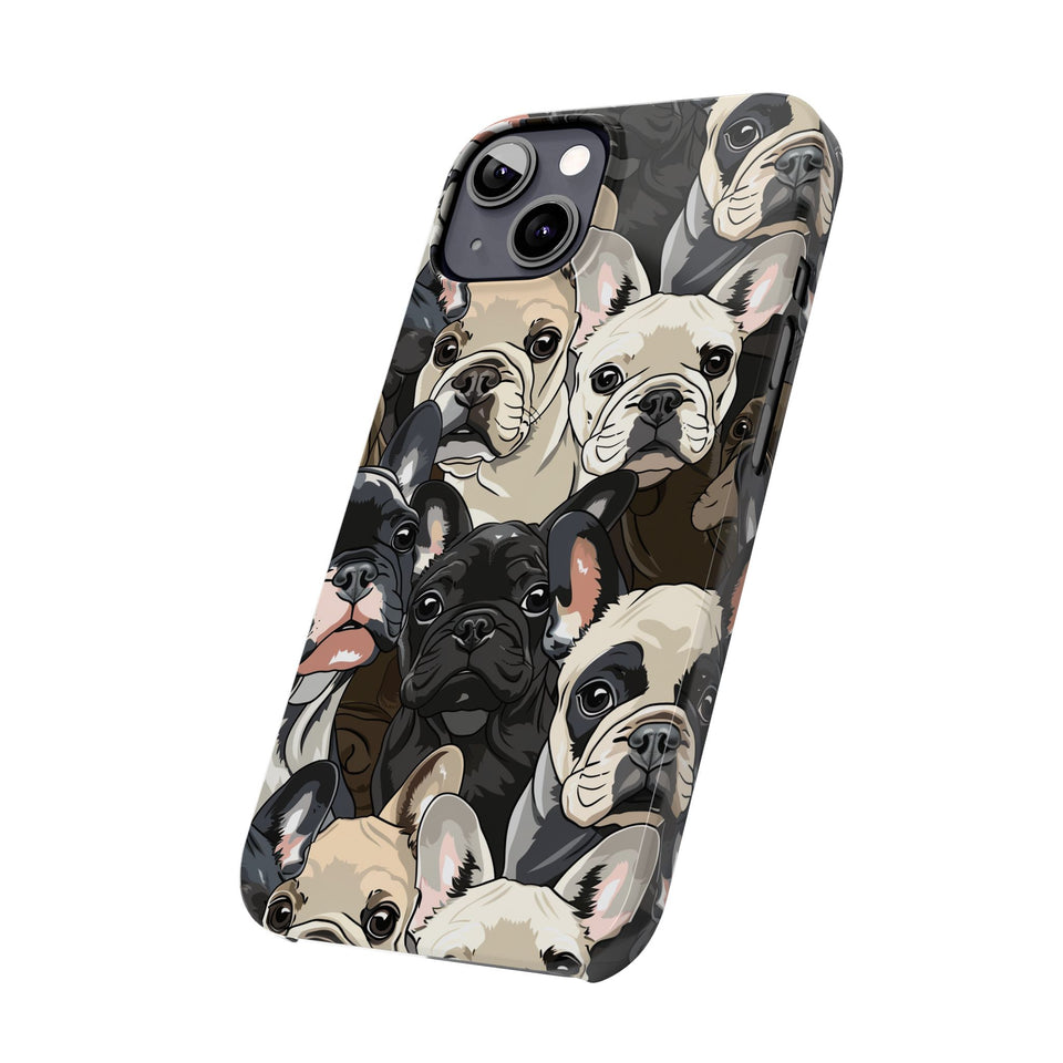 Premium French Bulldogs iPhone Case | Cute Frenchie Gifts Slim Phone Cases