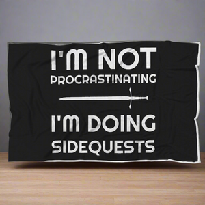 I'm Not Procrastinating I'm Doing Side Quests Fantasy RPG Video Gamer Blanket