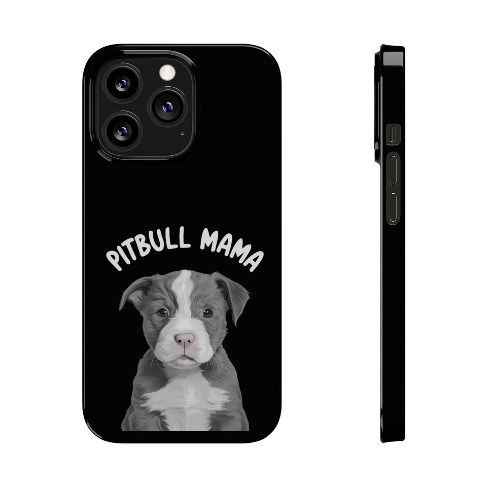 Premium Pitbull Mama iPhone Case | Pitbull Gifts Slim Phone Cases