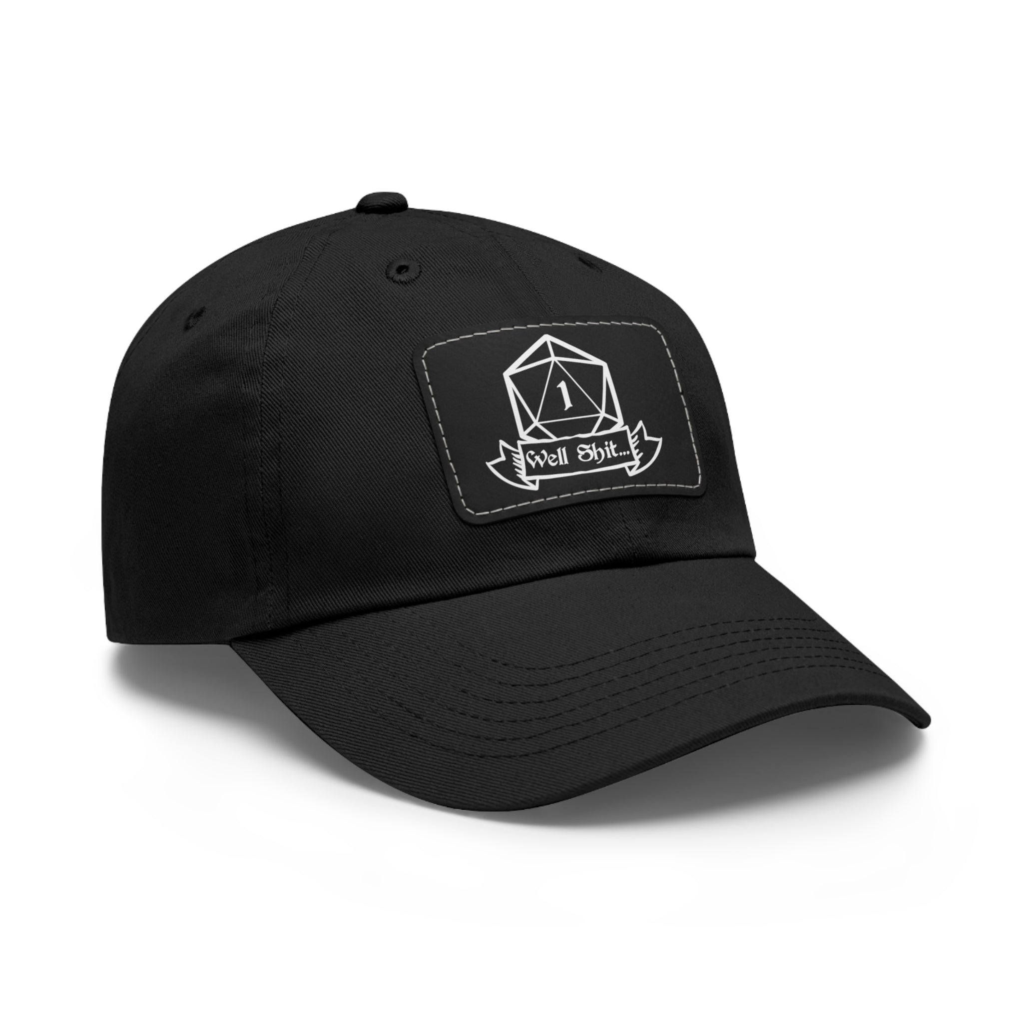 Well Shit Fantasy Tabletop RPG Baseball Cap | Fantasy Role PLaying Game Dad Hat with Leather Patch Secondary image