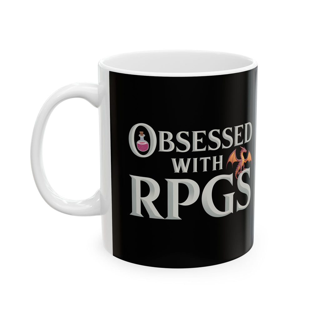 Obsessed With RPGs Ceramic Mug | Role Playing Game Gifts (11oz)