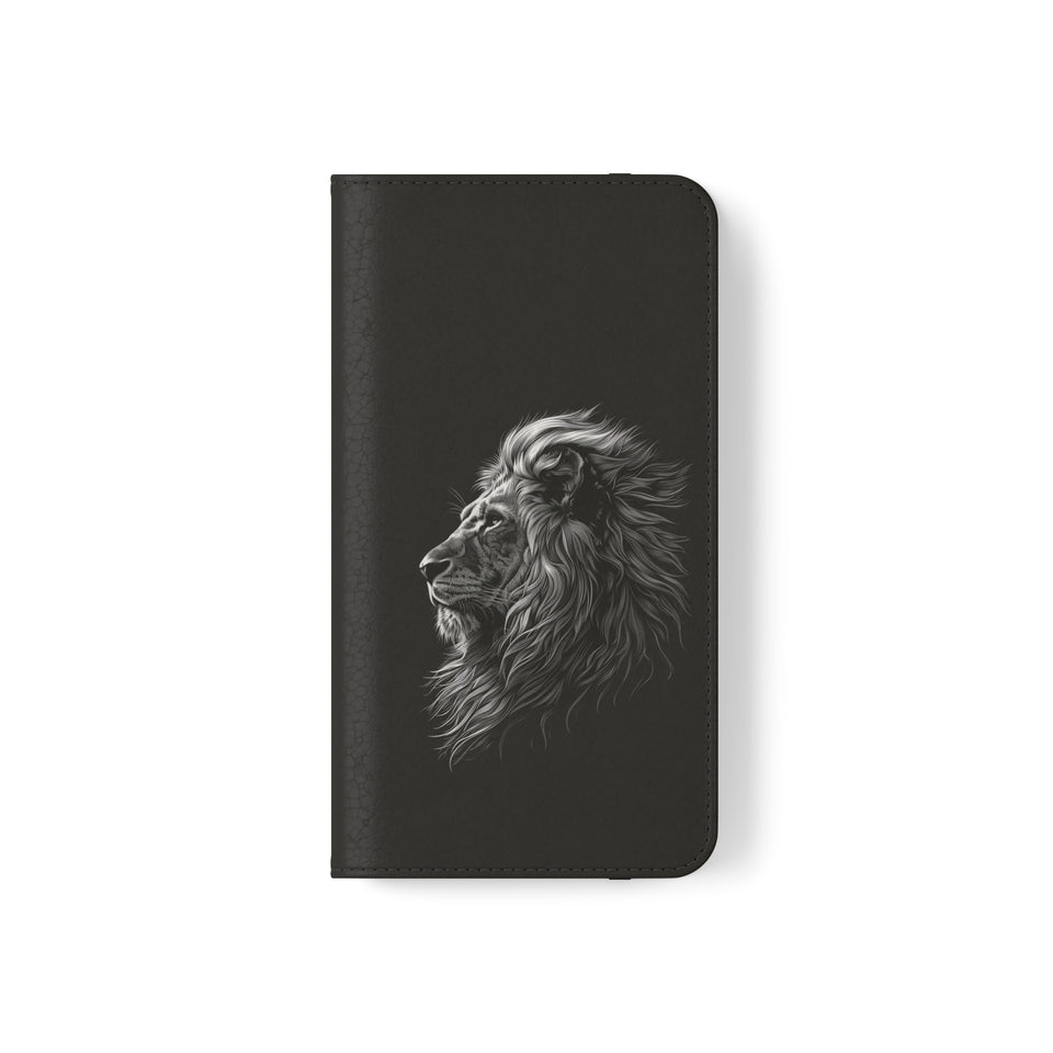 Lion Phone Case | Lion Wallet Phone Case Gifts | IPhone & Samsung Galaxy Lion Flip Cases