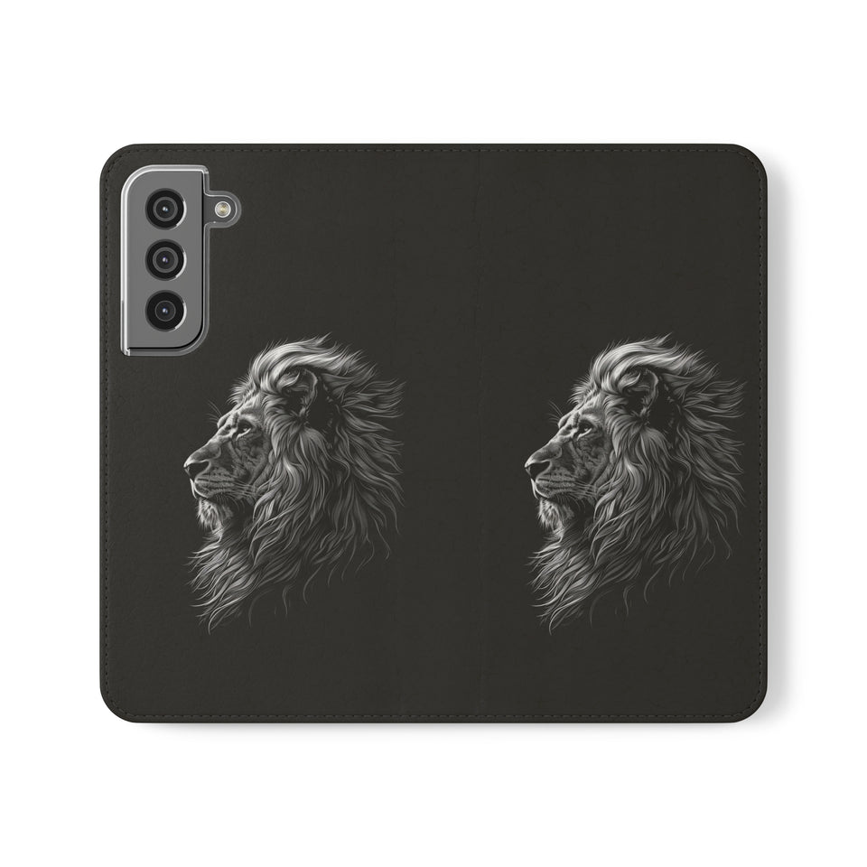 Lion Phone Case | Lion Wallet Phone Case Gifts | IPhone & Samsung Galaxy Lion Flip Cases